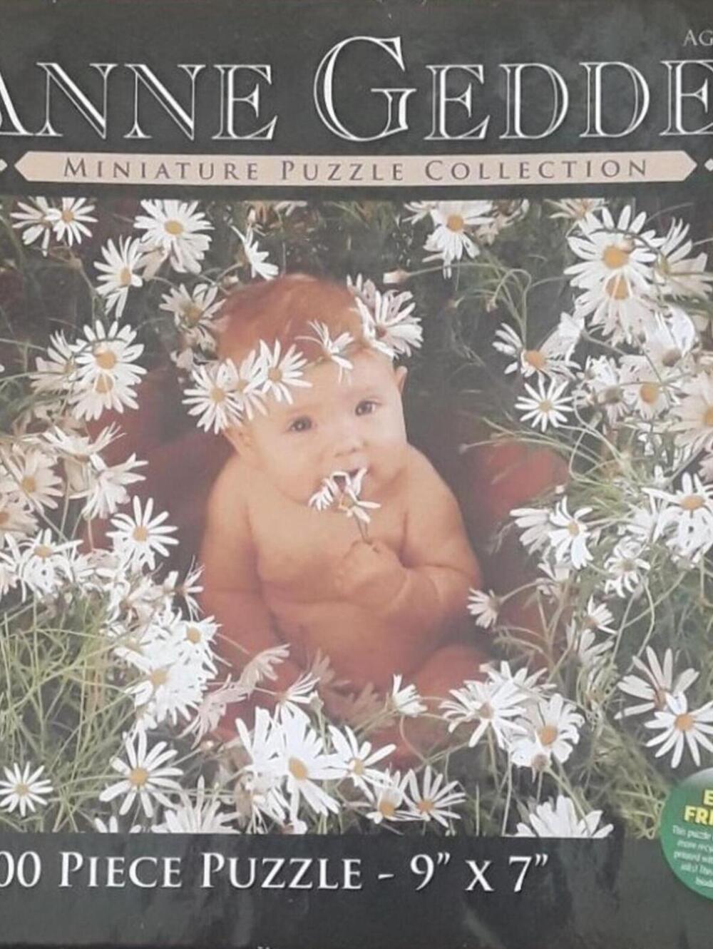 BRAND NEW Anne Geddes 100 Piece Jigsaw Puzzle Baby w/ Flowers Daisies